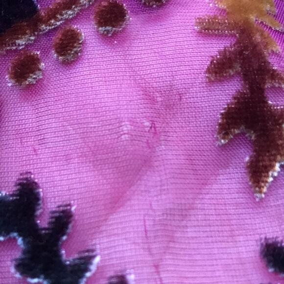 Japna Whimsigoth Velvet Burnout Paisley Slip Dress, Transitional Piece, Size Sm - Picture 11 of 11